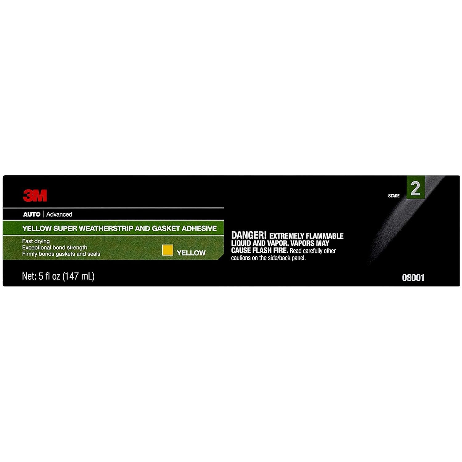3M 8001 Super Weatherstrip Adhesive Black – 5 fl oz Professional Adhesive for Rubber Seals & Automotive Gaskets - Image 2