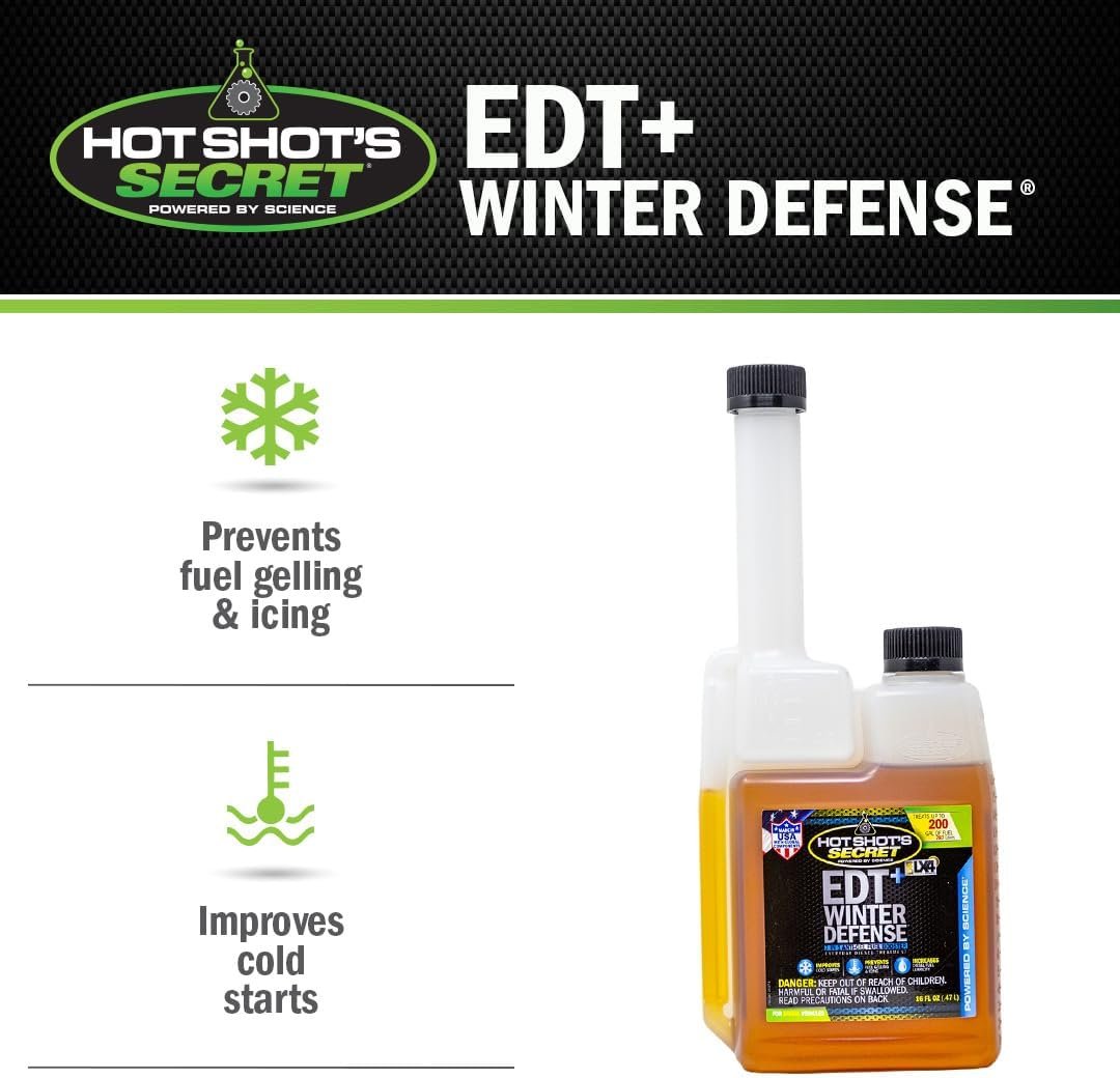 Hot Shot's Secret EDTWAG16OZSQ EDT+ Winter Defense Diesel Fuel Treatment – 16 oz Squeeze Bottle with Anti-Gel Protection and Cetane Boost - Image 4