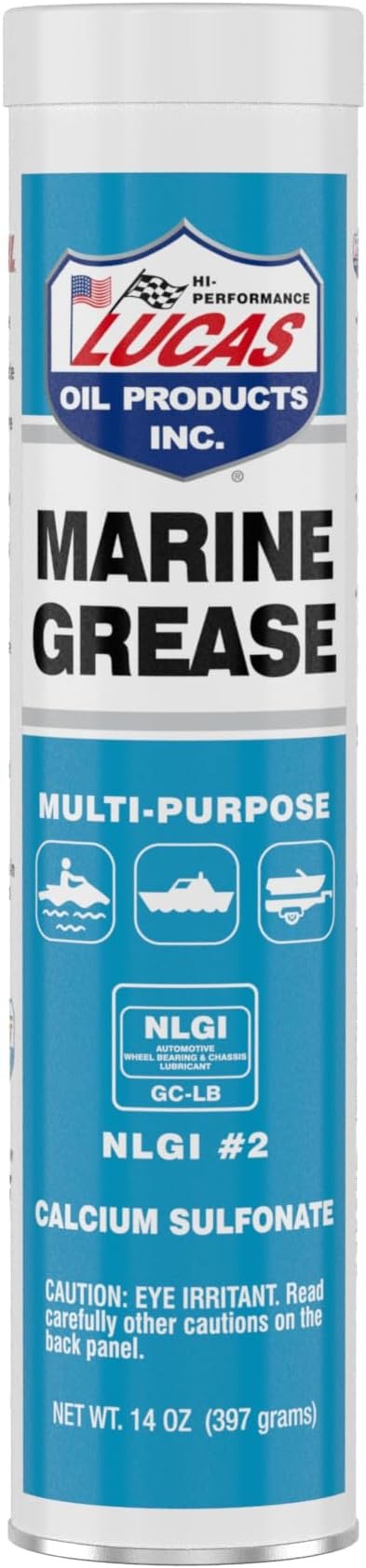 Lucas Oil 10320 Marine Grease – NLGI No. 2 Water-Resistant Marine Formula, 14 oz Cartridge, Case of 30