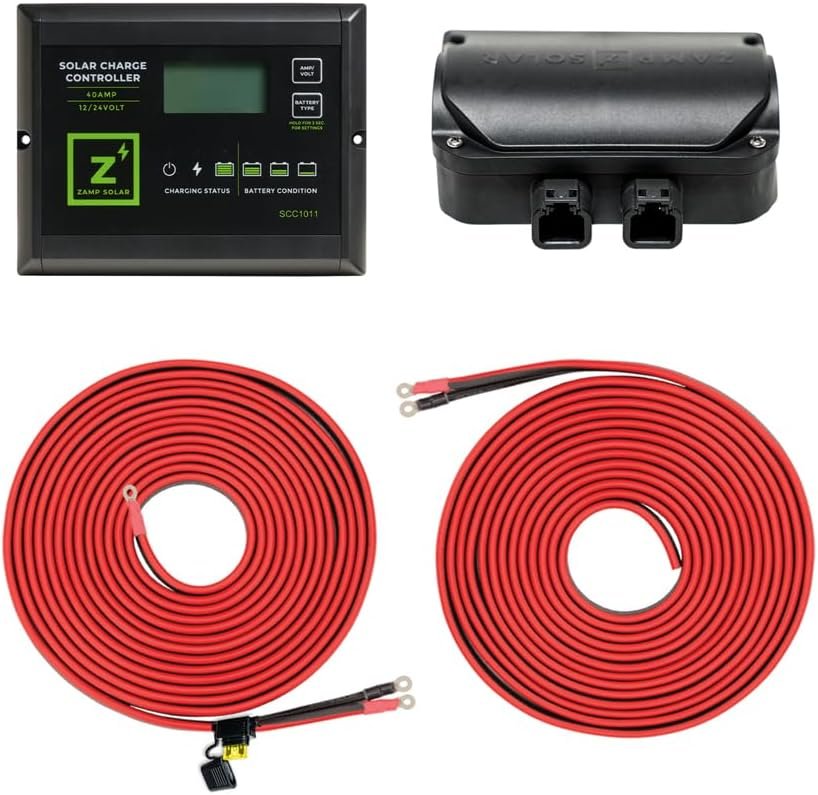Zamp Solar KIT1033 Obsidian Series 100-Watt Deluxe Kit – Low-Profile Roof Solar System with 40A PWM Controller - Image 2