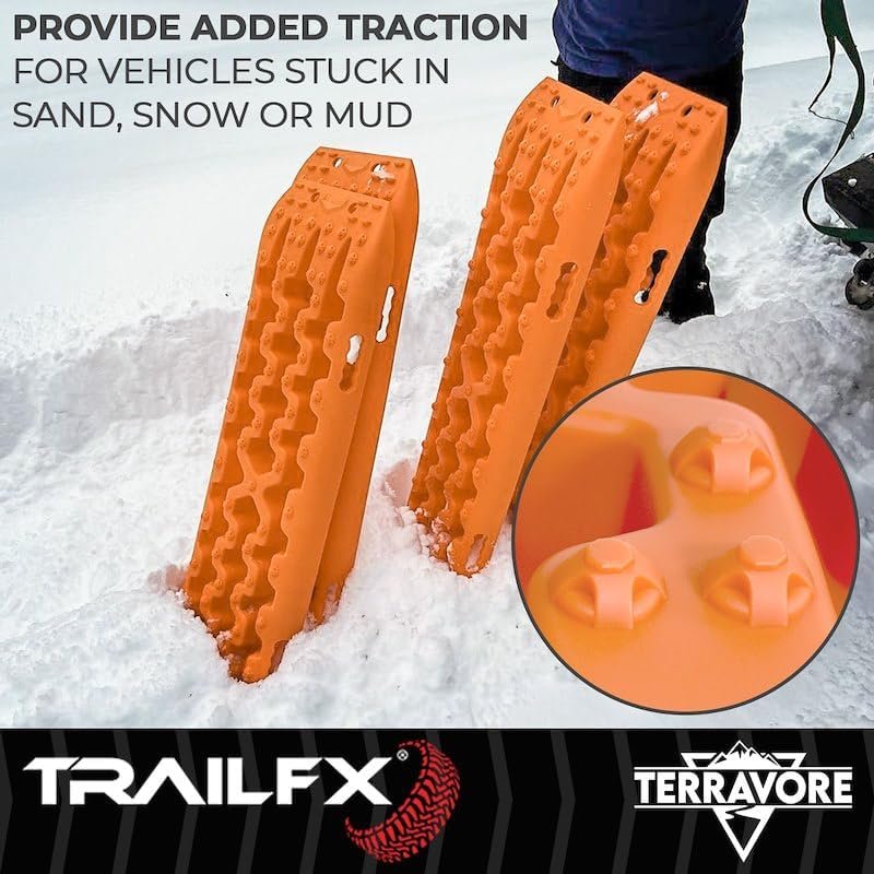 TFX Overland TBOR01 Recovery Traction Board Set – Orange Off-Road Recovery Boards – Mud Sand and Snow Extraction - Image 5