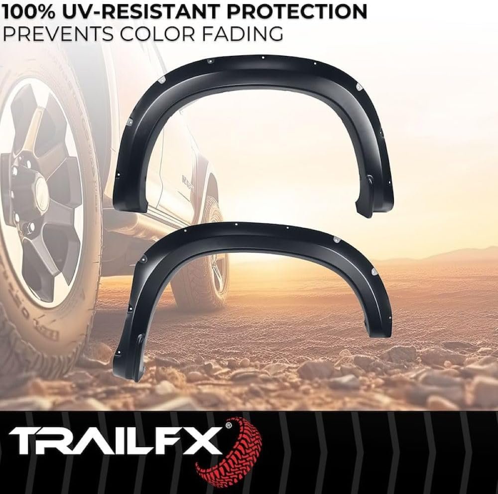 TrailFX TFC3005S Pocket Style Fender Flares – Smooth Paintable Black Finish – Chevrolet Silverado Set of 4 - Image 5