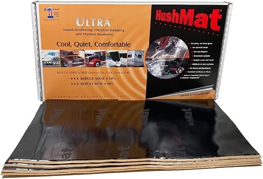 HushMat 10500 Bulk Sound Deadening and Thermal Insulation Kit – 58.1 sq ft Coverage, 30 Self-Adhesive Stealth Black Foil Sheets