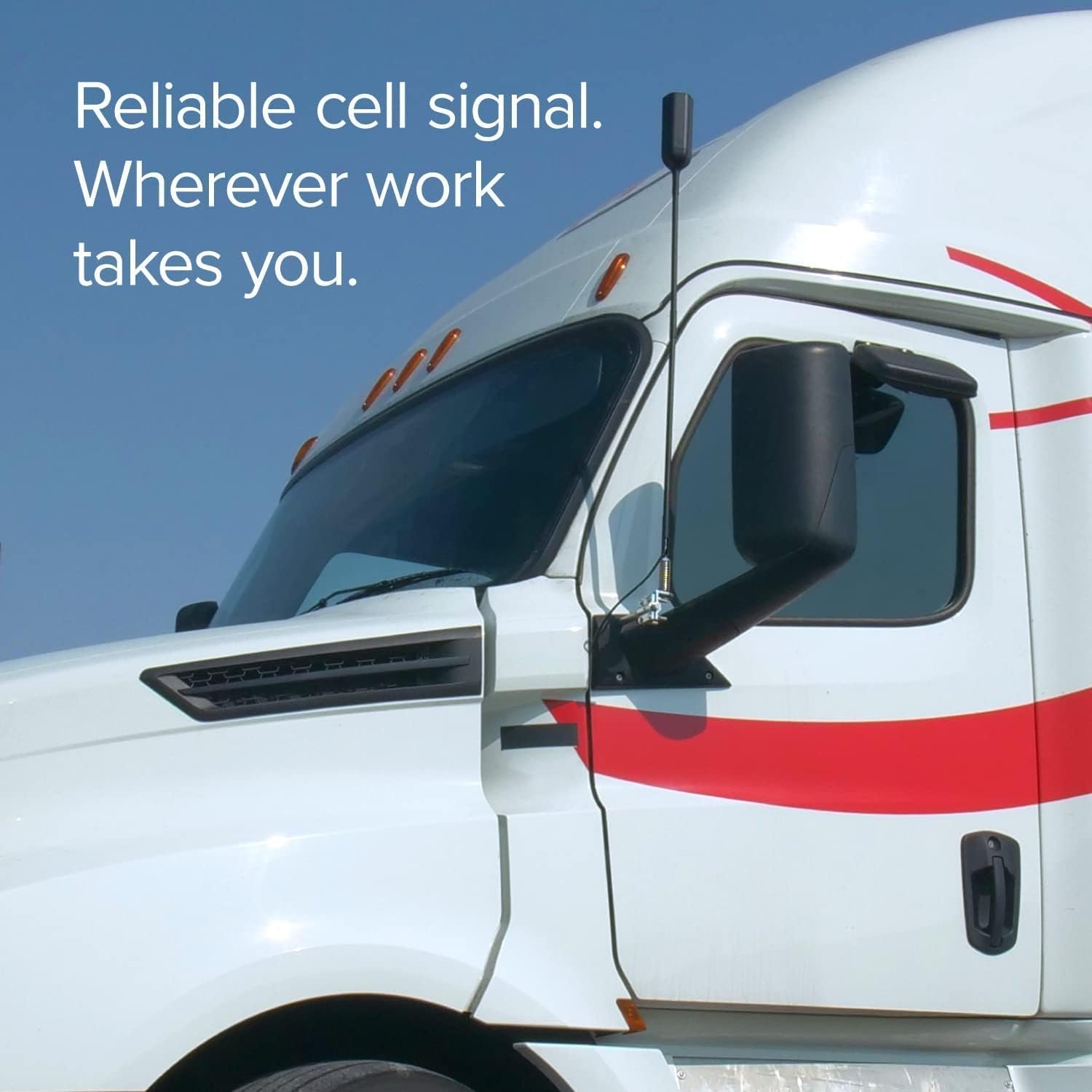 weBoost 470235 Drive Sleek OTR Cell Signal Booster – 23 dB Gain, Single-Device Cradle, Trucker-Specific Kit - Image 2