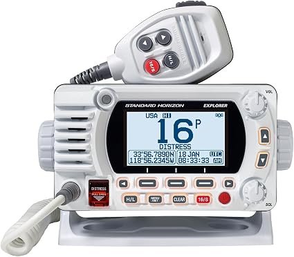 Standard Horizon GX1800GW RAM4 Second Station – White Remote Access Microphone with GPS Support for GX1800 Series Radios