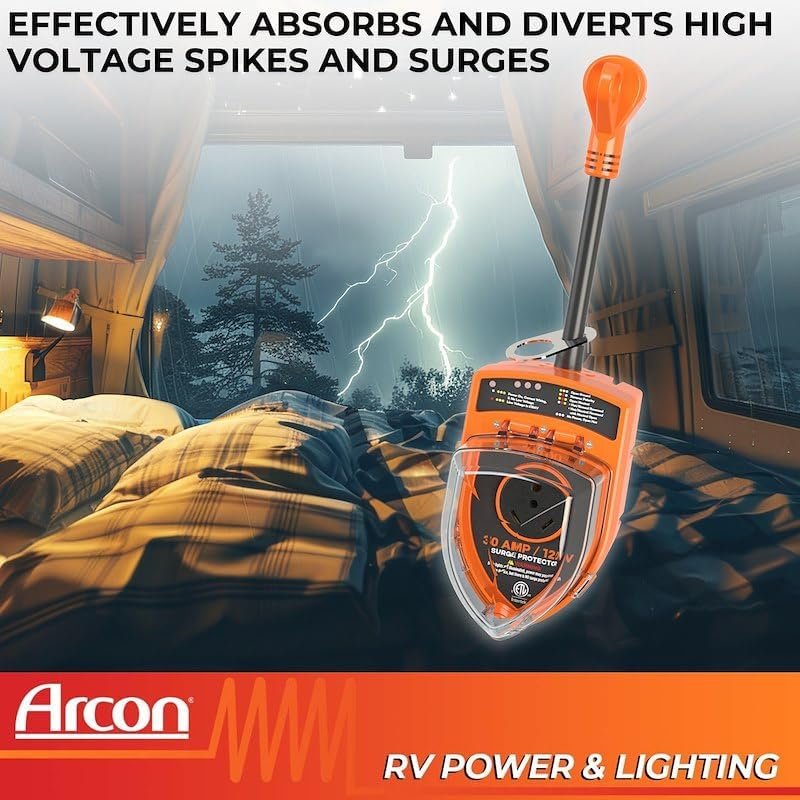 Arcon 19758 Surge Protector – 30 Amp 120V RV Power Protector with cETL Certification and Weather-Resistant Housing - Image 4