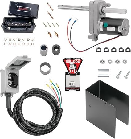 Bulldog 1824200100 Electric Powered Trailer Jack Kit – 12V Lift System with Powered Raise and Lower Operation