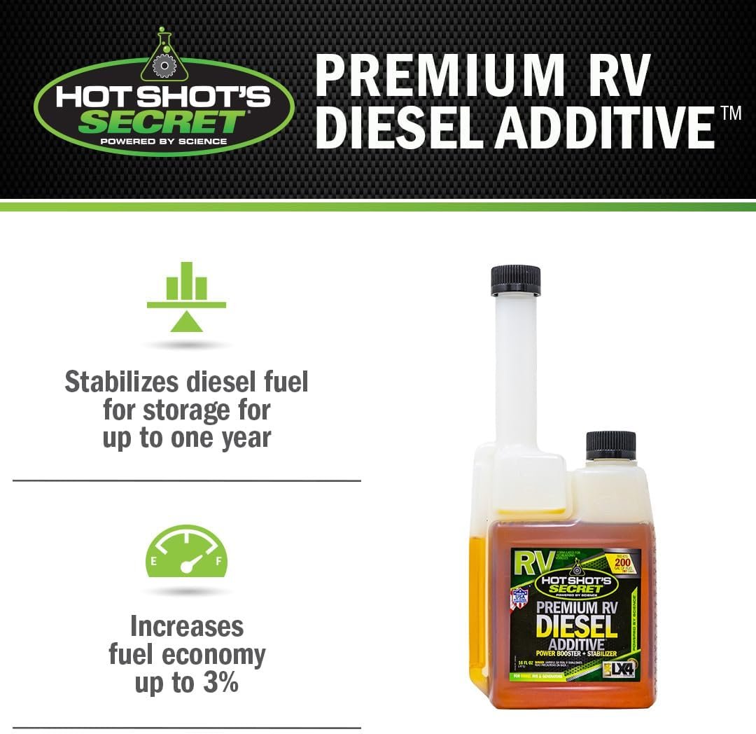 Hot Shot's Secret RVDSL16ZSP Premium RV Diesel Additive – 16 oz Squeeze Bottle Fuel Treatment for Motorhomes and Diesel RV Systems - Image 2