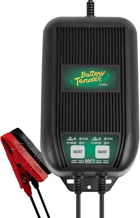 Battery Tender 0221002DLW Two-Bank Marine Battery Charger – 6 Amp Output – Automatic Multi-Battery Charging System
