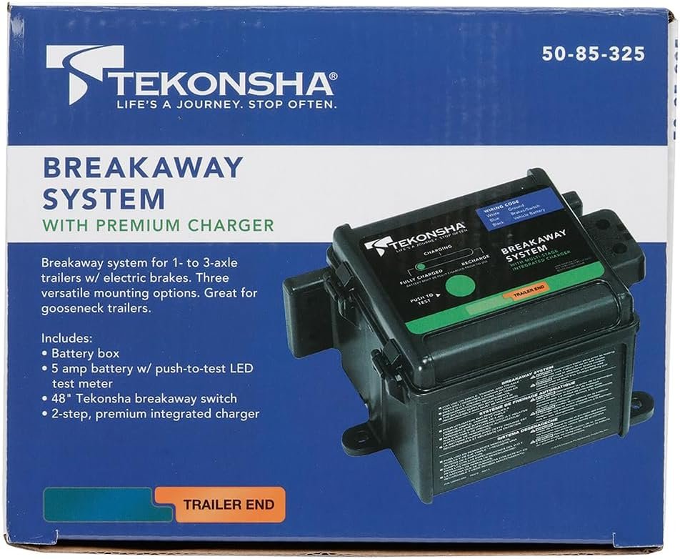 Tekonsha 5085325 Breakaway Kit – Trailer Emergency Brake System with Battery, Charger and Switch Assembly - Image 2