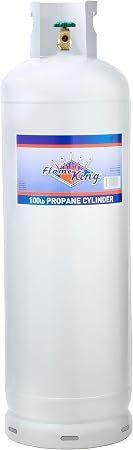 Flame King YSN100 100 lb Propane Cylinder – Steel LP Gas Tank with POL Valve and High-Capacity Fuel Storage
