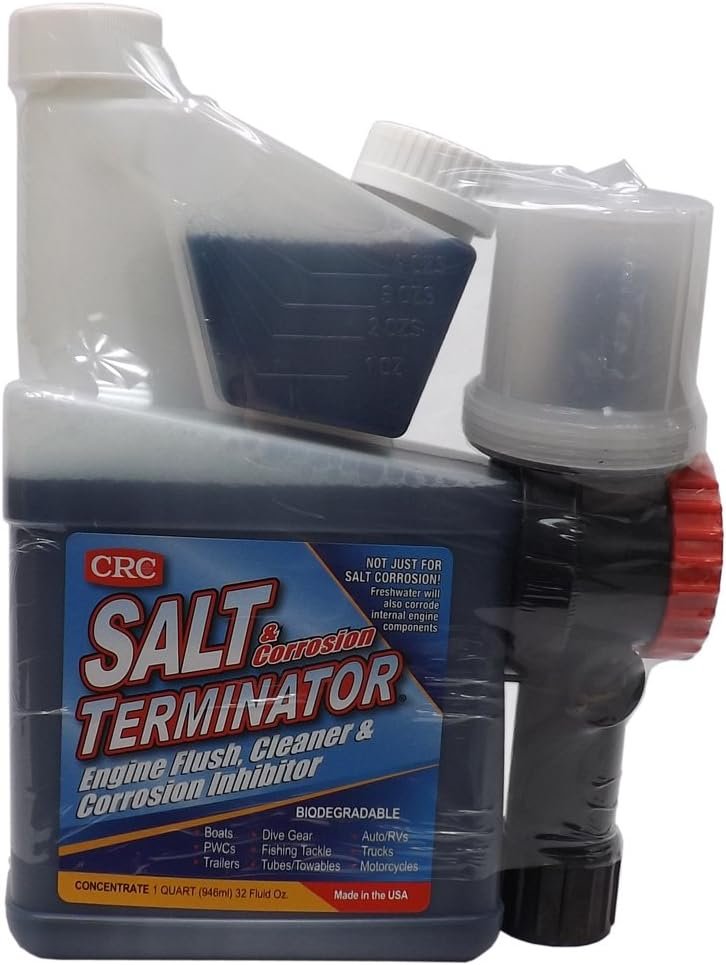 CRC Salt Terminator SX32M Engine Flush Cleaner – 32 oz Salt Removal and Corrosion Inhibitor with Mixing Unit