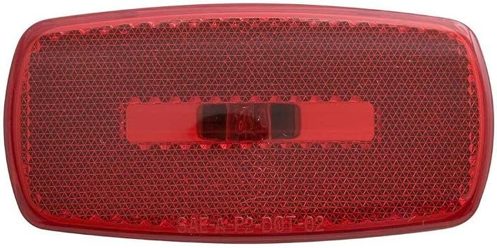 Optronics MC32RBP Rectangular Clearance Marker Light – Red Trailer Light with Reflector and Surface-Mount Design