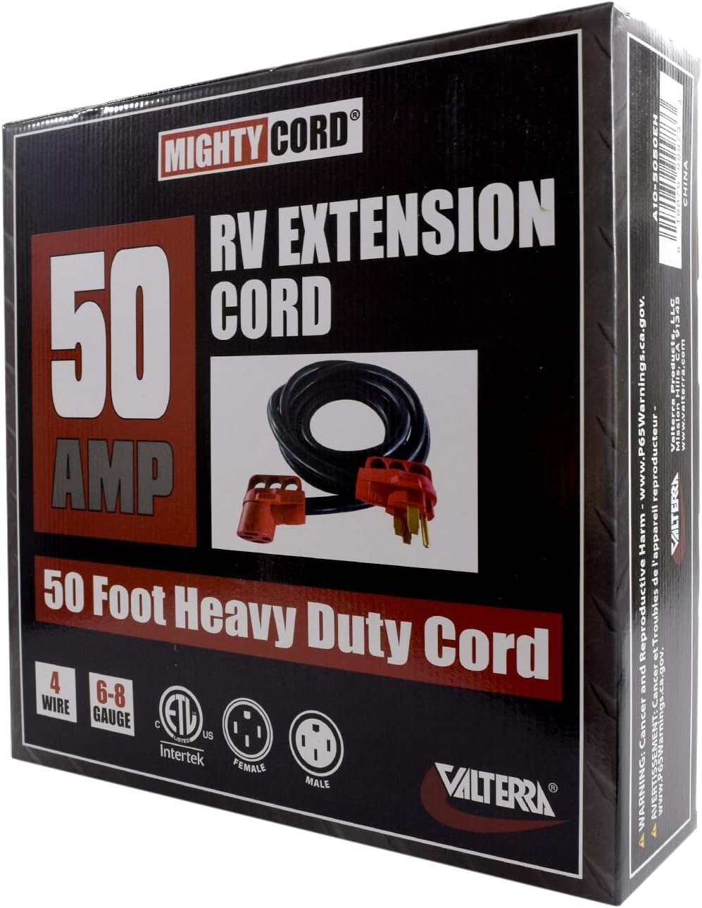 Valterra A105050EH 50 Amp RV Extension Cord – 50 Foot Heavy-Duty Power Cable – Marine-Grade Electrical Connection - Image 3