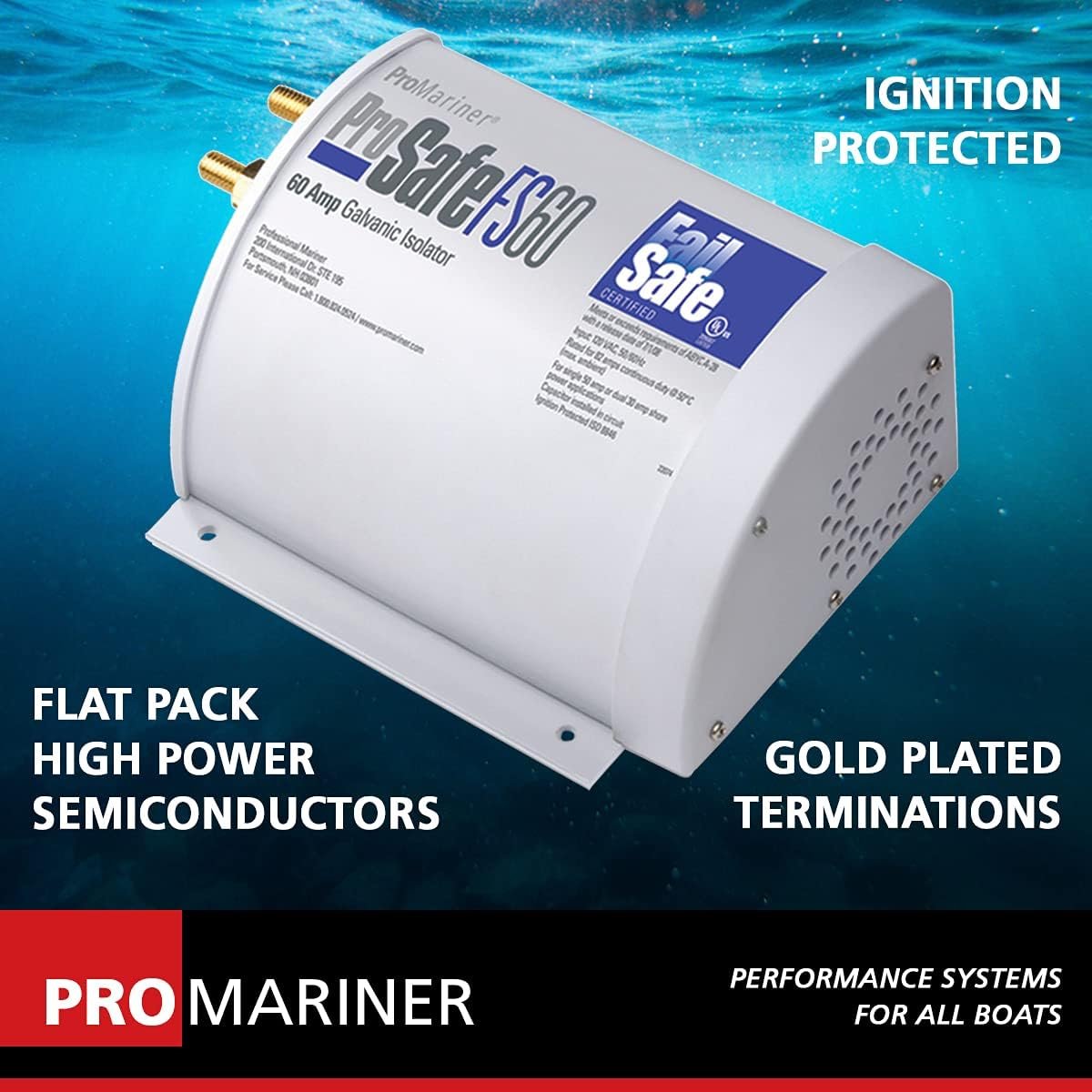 ProMariner ProSafe 2 22074 Galvanic Isolator – 50/60 Amp Fail-Safe Shore Power Corrosion Protection - Image 3