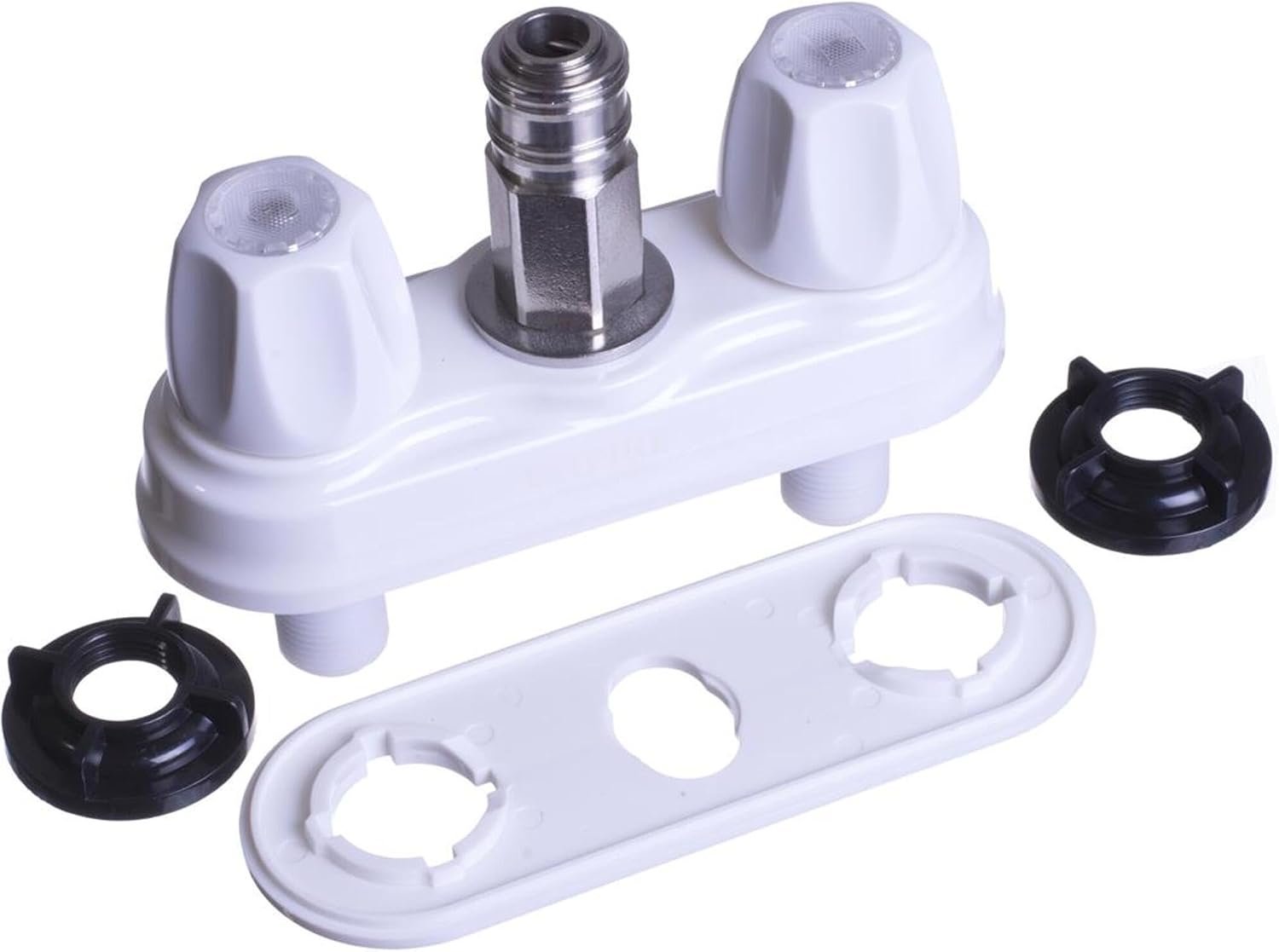 B&B Molders 94140 RV Faucet – 4in Center Quick Connect Faucet with 1/2in Plumbing Connections