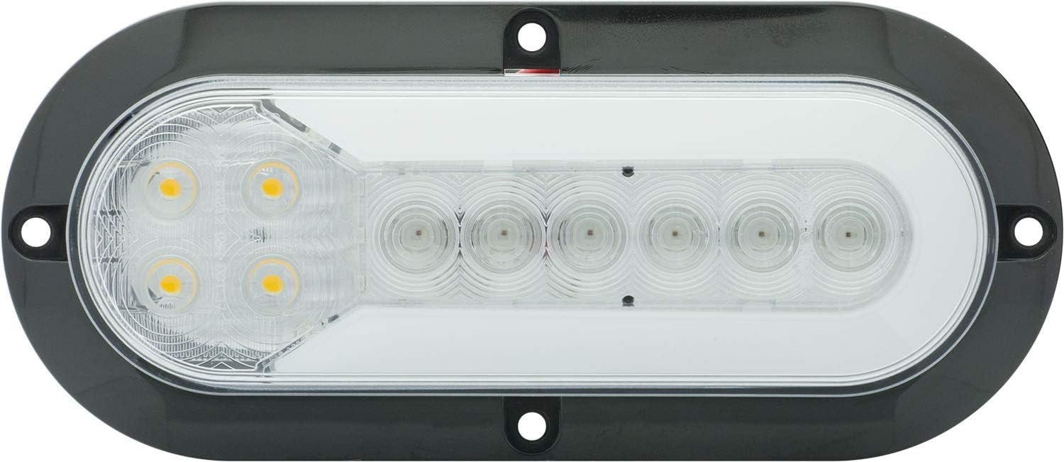 Optronics 211RCFHPGP 6-Inch LED Stop Turn Tail Backup Light – Clear Lens Surface-Mount Combination Trailer Light - Image 2