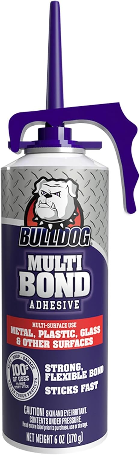 Bulldog EBDA001 MultiBond Adhesive – 6 oz Construction Adhesive for Wood, Metal, Plastic and Composite Materials