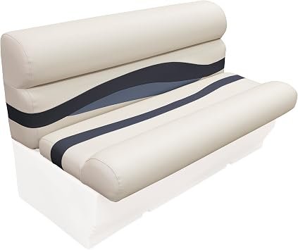 Wise Seating BM1145986 Premier Series 50-Inch Pontoon Bench Cushion Set – Marine Upholstery Replacement in Beige Finish