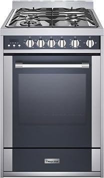 Magic Chef MCSRG24S2 24in Gas Freestanding Range – Stainless Steel Finish – Compact Kitchen Cooking Appliance