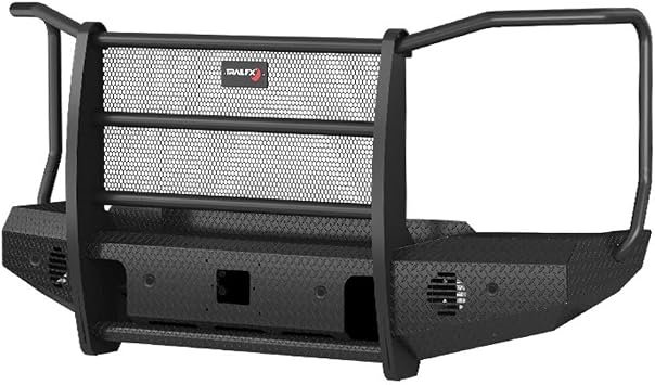 TrailFX FX3032A Full Replacement Front Bumper – Fits Ford Super Duty Trucks – Steel Winch-Ready Off-Road Bumper
