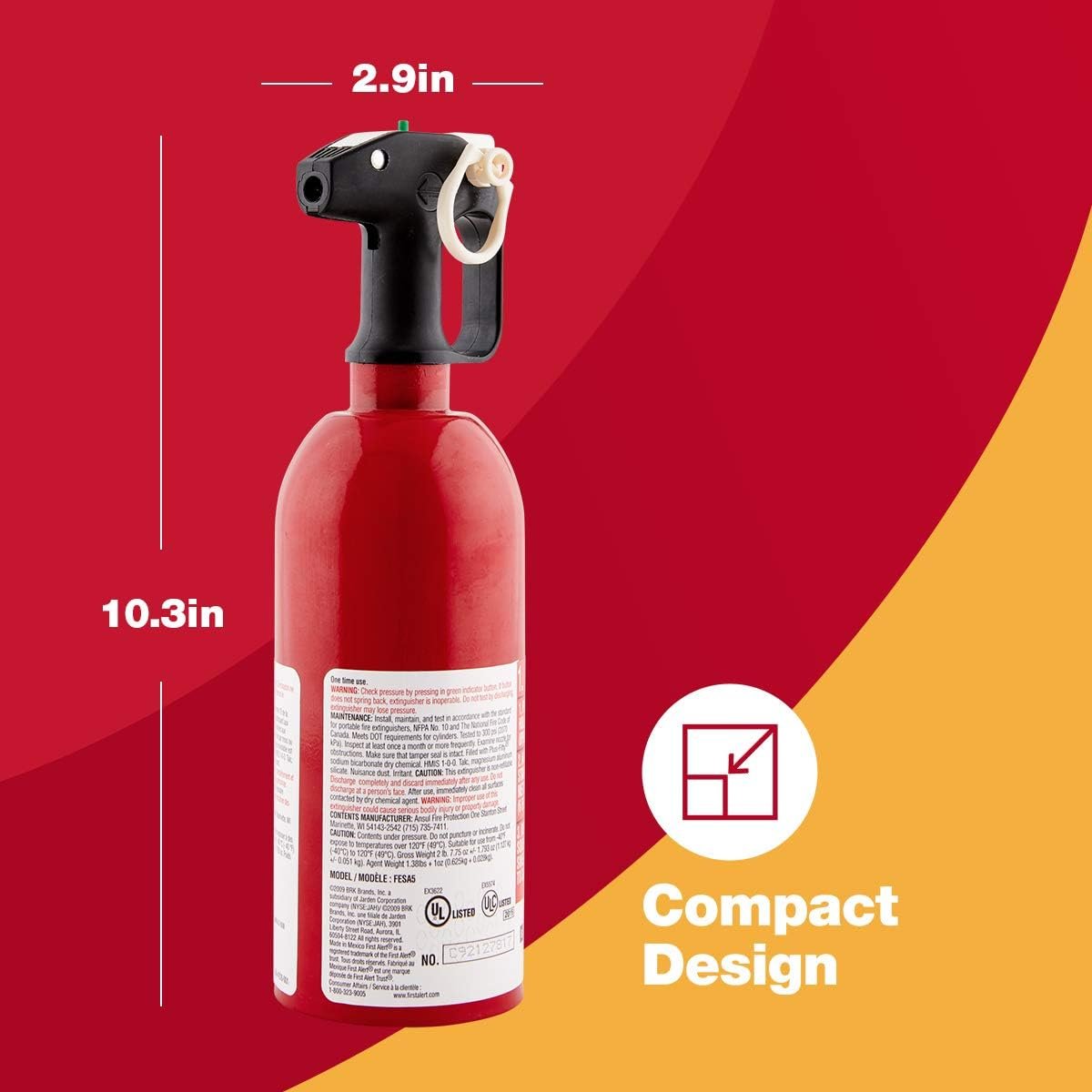 BRK Electronics AUTO5 Automatic Fire Extinguisher – 5BC Steel Unit for Vehicle and Compartment Fire Protection - Image 5