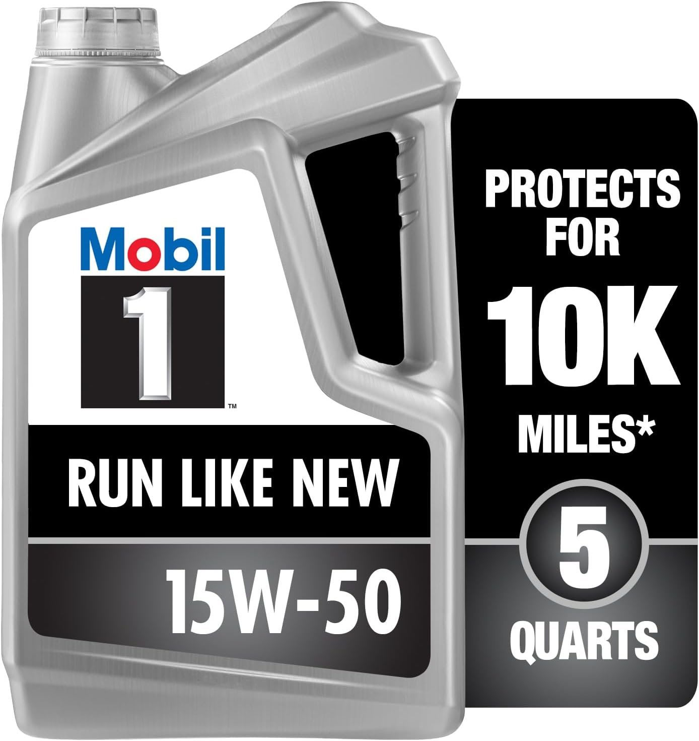 Mobil 1 15W-50 Full Synthetic Motor Oil 5 Qt – High-Performance Protection Formula – Three-Pack Service Case