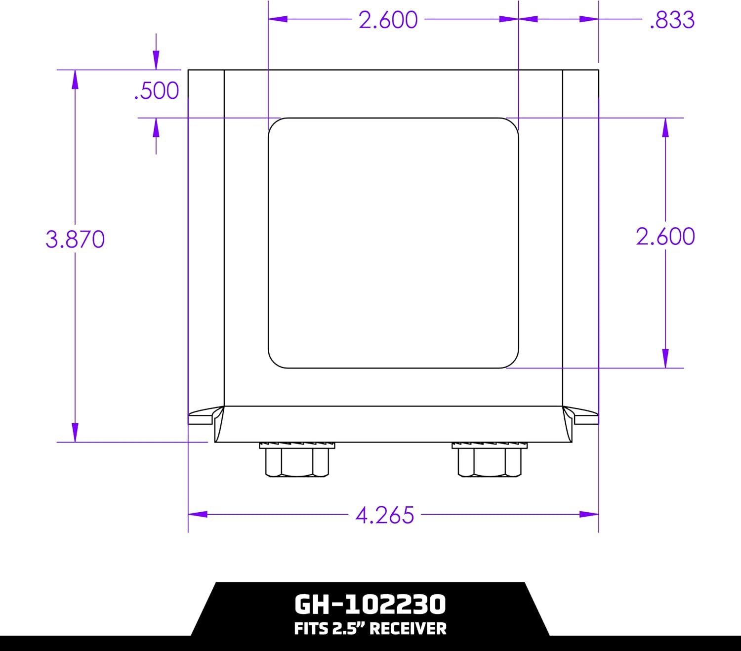 Gen-Y Hitch 2.5in Bolt-On Anti-Rattle Attachment – Receiver Hitch Stabilizer for Smoother Trailer Towing - Image 4