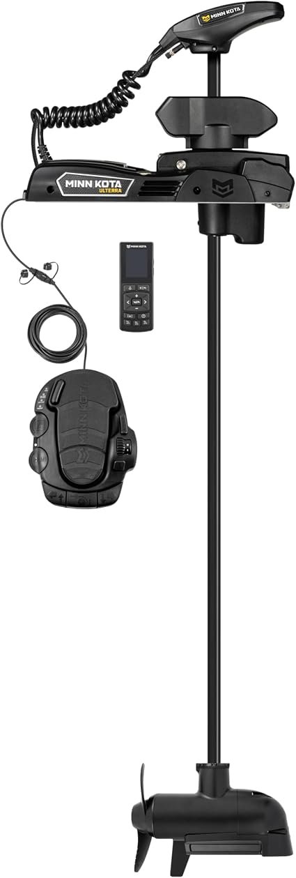 Minn Kota Ulterra Quest 90 Trolling Motor – 115in Shaft, MEGA Side Imaging, Wireless Remote, Auto Stow and Deploy