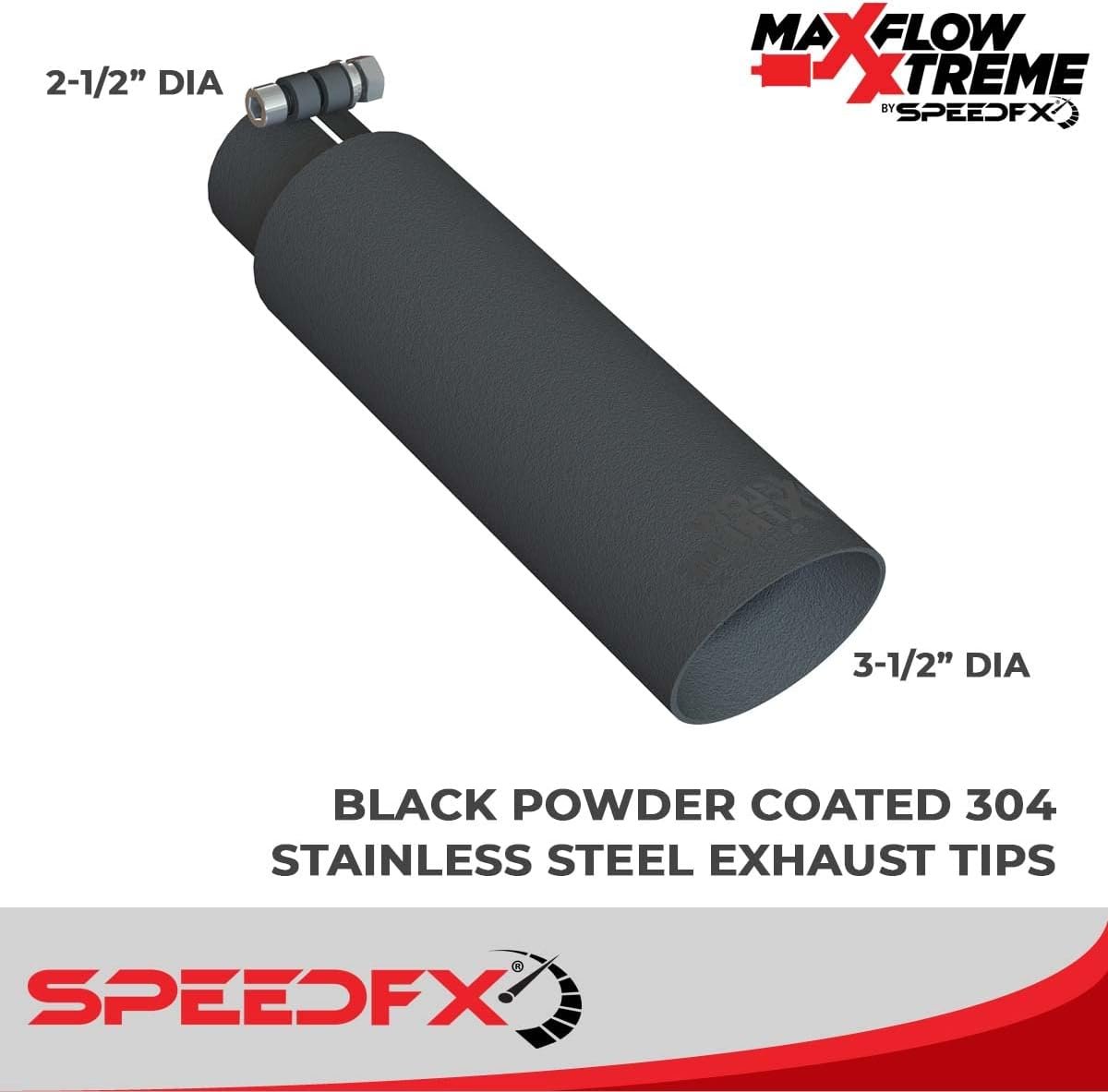 SpeedFX 50100 MaxFlow Xtreme Cat-Back Exhaust System – Silverado Sierra 1500 T304 Stainless Steel Dual Rear Exit - Image 3