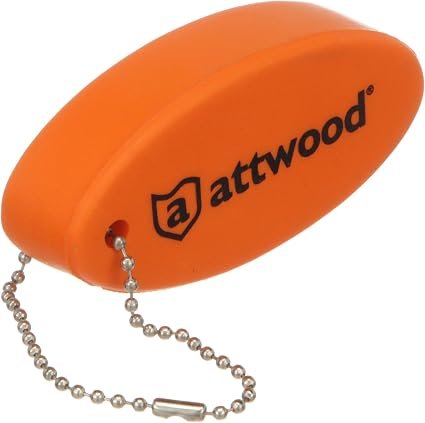 Attwood 11889D1 Floating Boat Keychain – Foam Float Key Holder for Marine and Watercraft Use