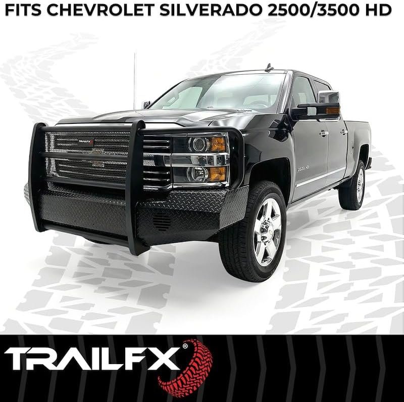 TrailFX FX3005A Full Replacement Front Bumper – Fits Chevrolet HD Trucks – Steel Winch-Ready Off-Road Bumper - Image 6