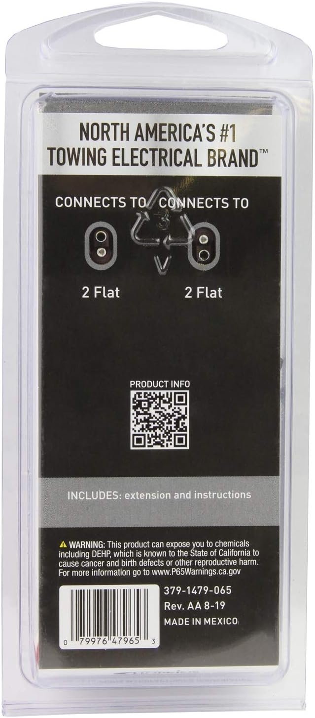 Hopkins 47965 LiteMate 2-Pole Flat Connector – Trailer Wiring Adapter – Compact Electrical Connector - Image 3