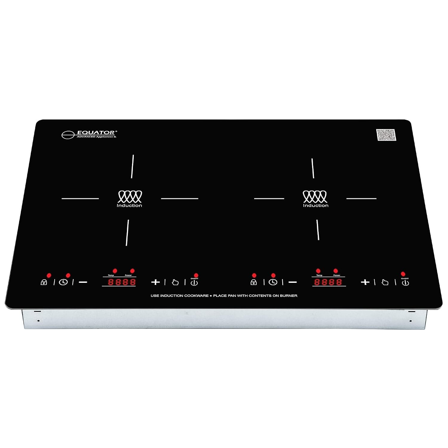 Pinnacle BIC202 Built-In Induction Cooktop – Dual 1800W Burners with Touch Controls, 20.5in Black Glass Surface - Image 7