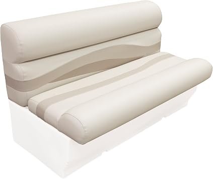 Wise BM11451066 Premier Series 50-Inch Bench Cushion Set – Marine Vinyl Pontoon Seating Replacement in Beige Finish
