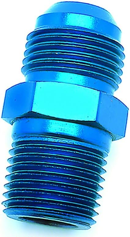 SpeedFX 560496 Flare to Pipe Adapter – Straight -4AN to 1/4 NPTF Fitting – Blue Anodized Aluminum Construction