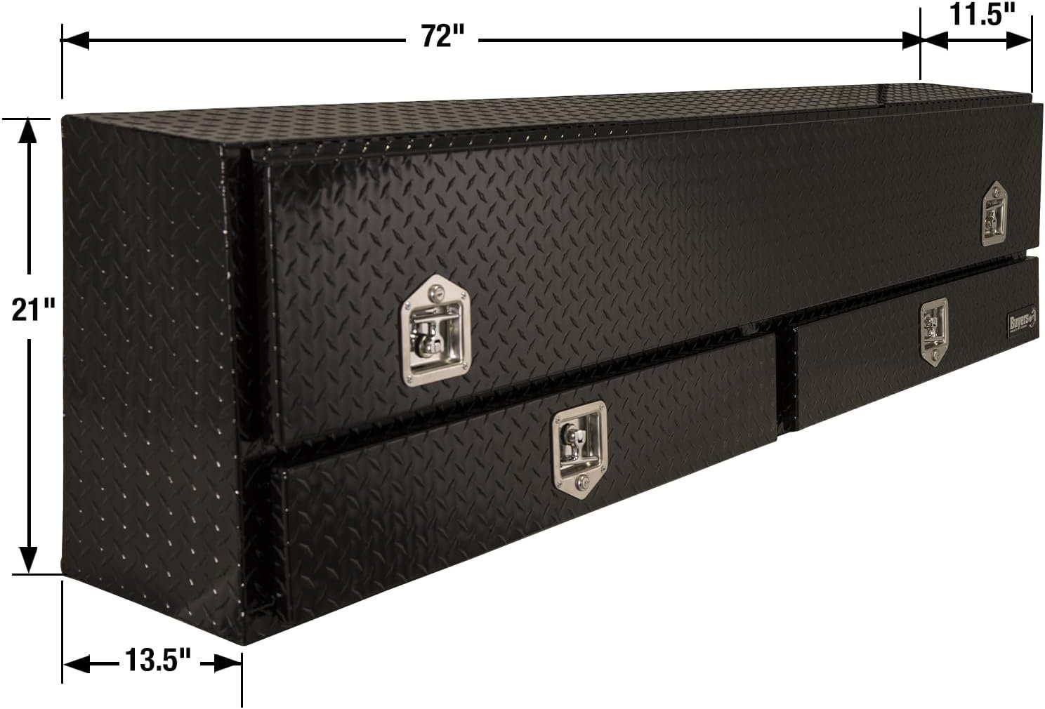 Buyers Products 1725641 Aluminum Topsider Toolbox – 72 Inch Contractor Truck Bed Storage Box - Image 3