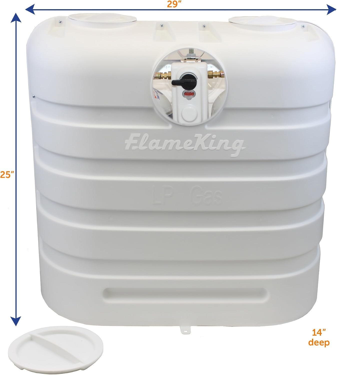 Flame King PCCRV30WHT Dual 30 lb Propane Tank Cover – White RV Cylinder Protection Cover for Twin LP Tanks - Image 3