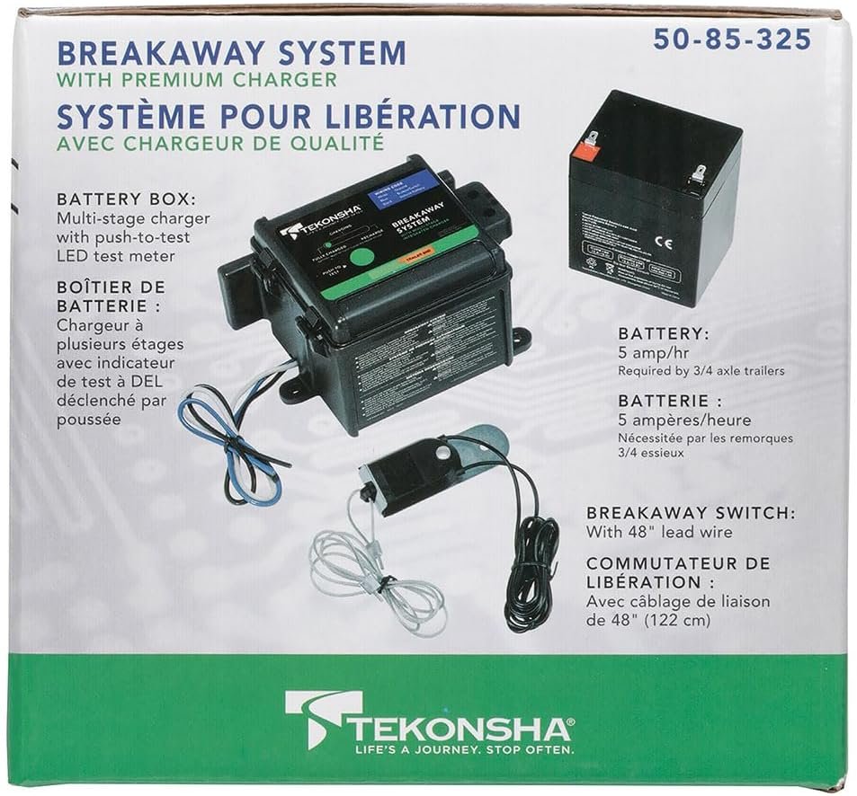 Tekonsha 5085325 Breakaway Kit – Trailer Emergency Brake System with Battery, Charger and Switch Assembly - Image 4
