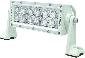 HELLA Lights Sport Series LED Light Bar – 12 LEDs – 8in Flood Beam – Black Off-Road Driving Light
