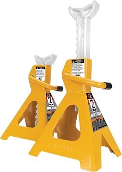 Performance Tool W41021 Jack Stands – 2 Ton Capacity Pair with Ratcheting Height Adjustment and Welded Steel Construction