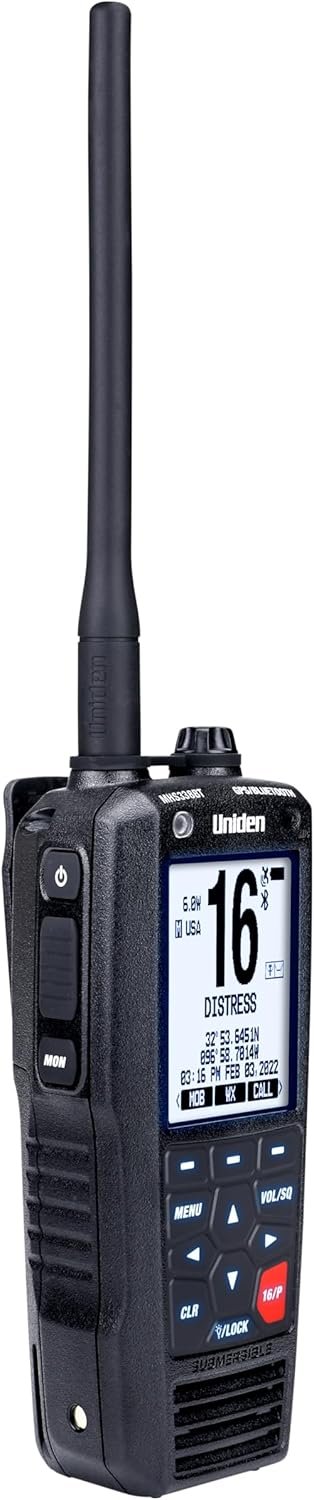 Uniden MHS338BT Floating Handheld Marine VHF Radio – Bluetooth, GPS, DSC and NOAA Weather Alerts - Image 4