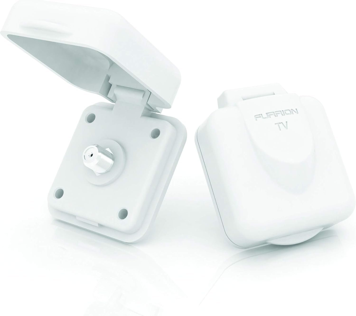 Furrion TV Inlet Wall Plate – Single F Connector Coaxial Input for RV Satellite, Cable, and Television Connections - Image 2