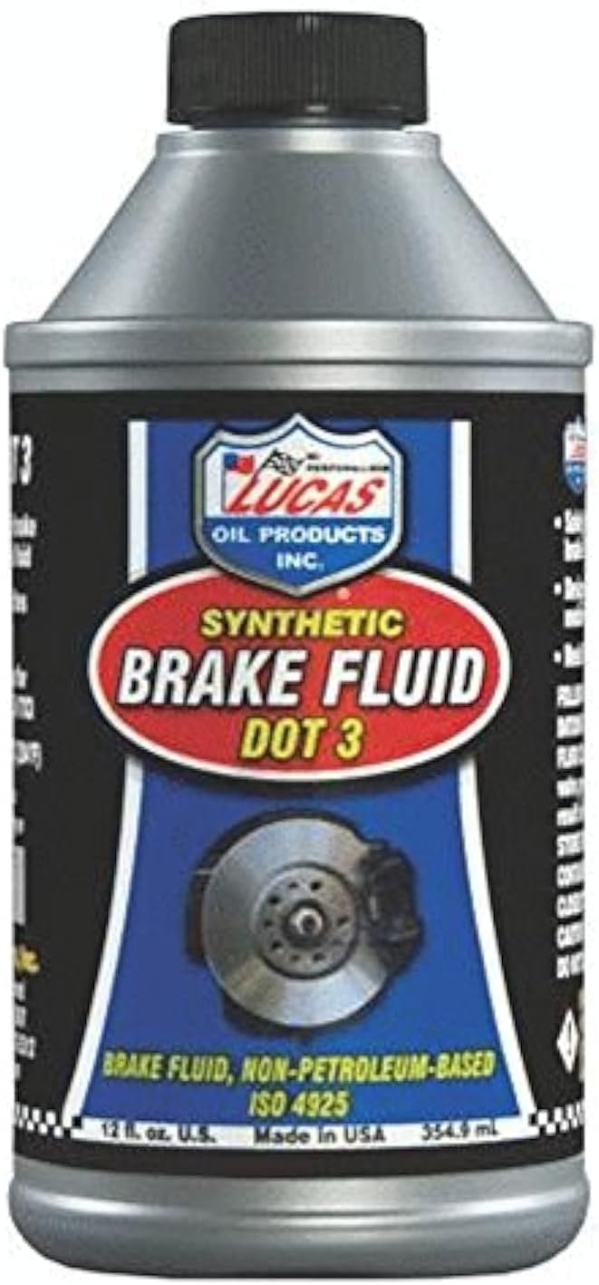 Lucas Oil 10825 DOT 3 Brake Fluid – 12 oz High-Boiling Hydraulic Fluid for Disc, Drum and Clutch Systems