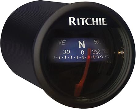 Ritchie Navigation X23BU Sport Dash Mount Compass – Black Housing with Blue Dial and Internal Green Lighting