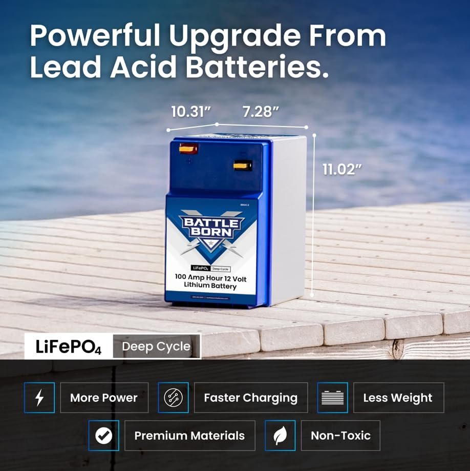 Battle Born BBGC2H Heated LiFePO4 Battery – 100Ah 12V GC2 Battery with Internal Heating Technology - Image 3