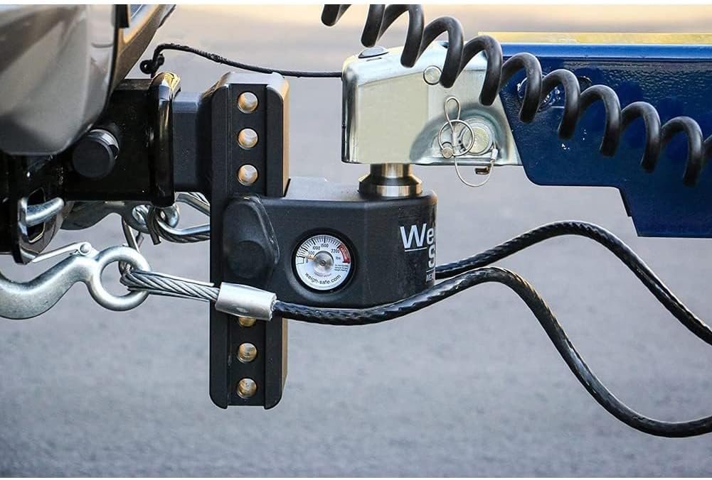 Weigh Safe SWS82 Tongue Weight Measuring Steel Hitch – 8in Drop Adjustable Ball Mount with Built-In Scale - Image 5
