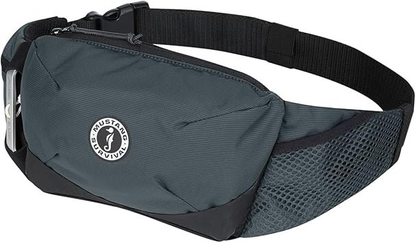 Mustang Survival MD3800191 Essentialist Inflatable Belt Pack – Admiral Gray, Manual Inflation, Universal Fit