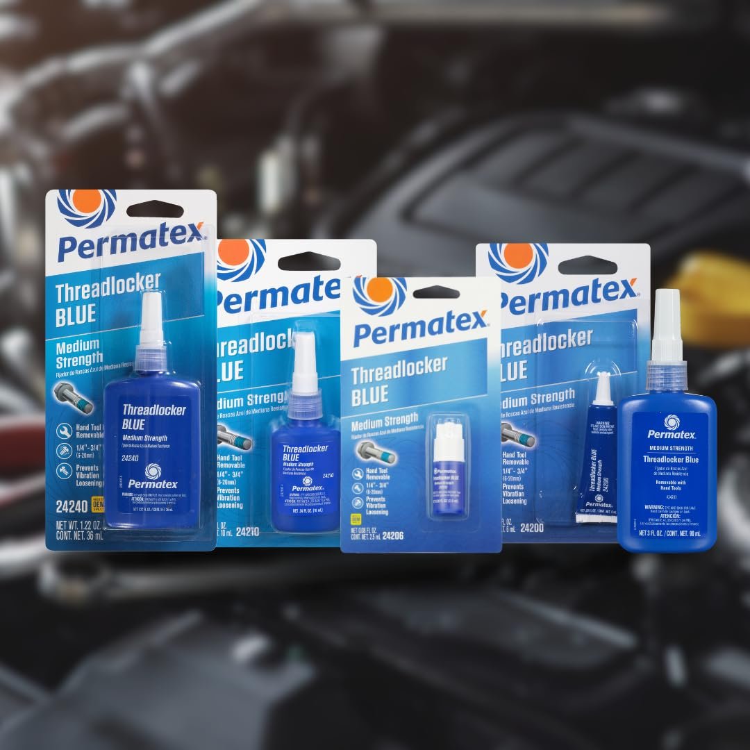 Permatex 24835 Medium Strength Threadlocker Blue Gel – 35 g Gel Formula, Removable with Hand Tools, 1/4 to 3/4 in Fasteners - Image 5