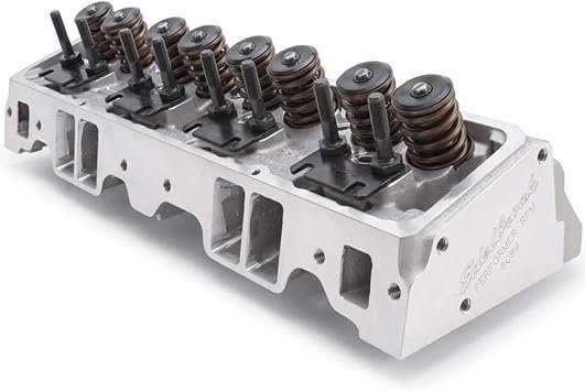 Edelbrock 60895 Performer RPM Small Block Chevy Cylinder Head – Hydraulic Spring Assembly, 64cc Chamber, Aluminum Construction